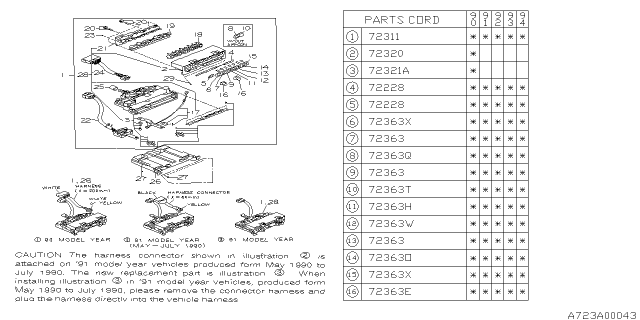 1992 Subaru Legacy Heater Control Diagram 1