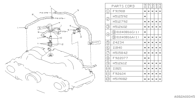 1993 Subaru Legacy Emission Control - PCV Diagram 1