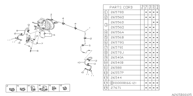 1994 Subaru Legacy PCV Assembly Diagram for 26874AA040