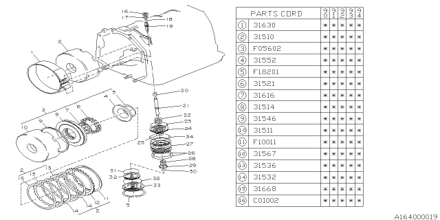 1990 Subaru Legacy Reverse Clutch Diagram 1