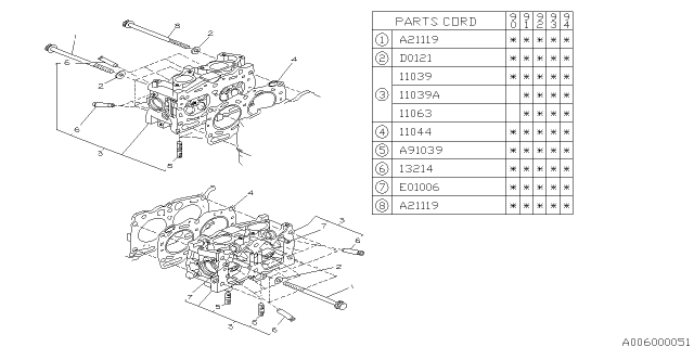 1993 Subaru Legacy Cylinder Head Diagram