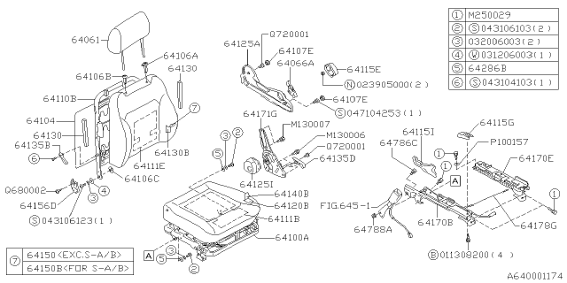 1999 Subaru Legacy Front Seat Diagram 1