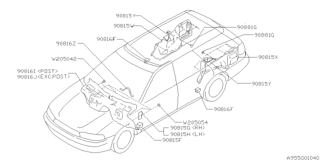 1999 Subaru Legacy Floor Insulator Diagram 2