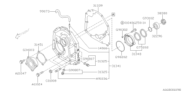 1998 Subaru Legacy Automatic Transmission Oil Pump Diagram 4