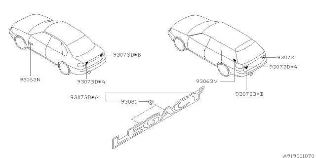 1995 Subaru Legacy Letter Mark Diagram 1