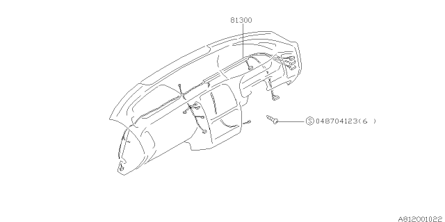 Wiring Harness Instrument Panel 1995 Subaru Legacy
