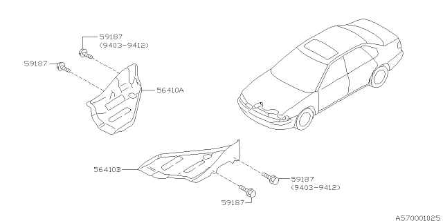 1995 Subaru Legacy Under Guard Diagram