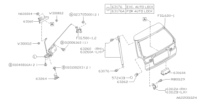 1999 Subaru Legacy Back Door Parts Diagram