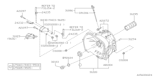1997 Subaru Legacy Bracket Diagram for 31029AA001