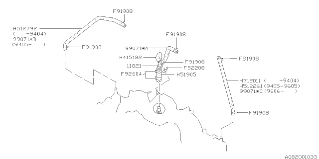 1997 Subaru Outback Emission Control - PCV Diagram 1