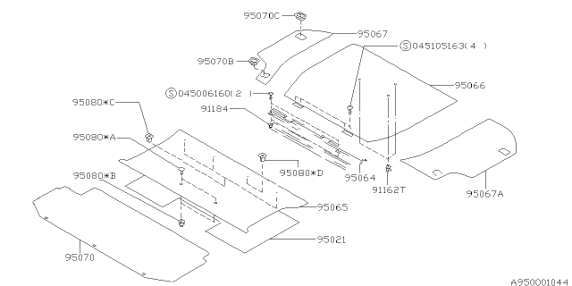 1996 Subaru Outback Mat Diagram 3