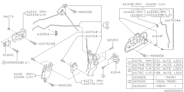 1998 Subaru Legacy Screw Diagram for 904650001
