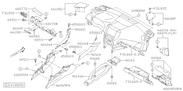 2020 Subaru Forester Duct CSL Ctr Diagram for 92143SJ010