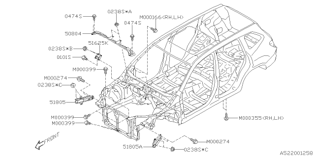 2019 Subaru Forester Side Panel Diagram 1
