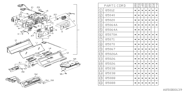 1985 Subaru XT Meter Diagram 1