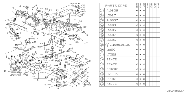 1987 Subaru XT Intake Manifold Diagram 1