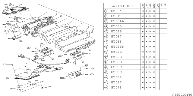 1988 Subaru XT Meter Diagram 8