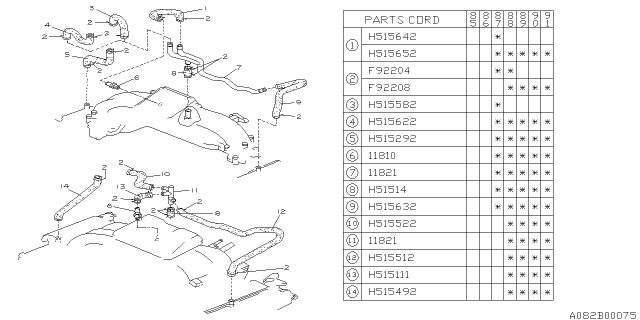 1991 Subaru XT Emission Control - PCV Diagram