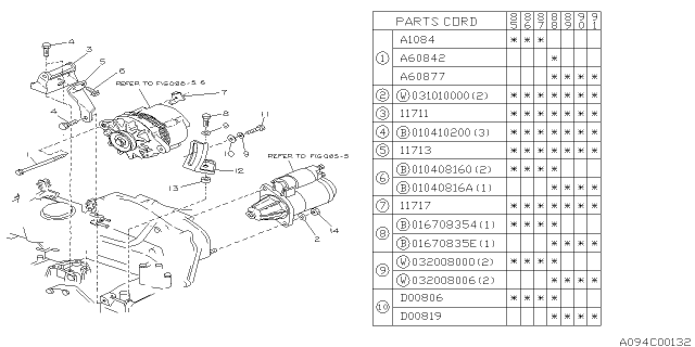 1991 Subaru XT Alternator Diagram 5