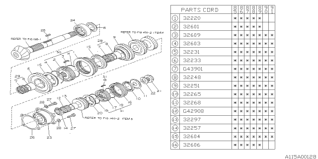 1988 Subaru XT Drive Pinion Shaft Diagram 3