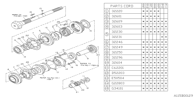 1988 Subaru XT Drive Pinion Shaft Diagram 2