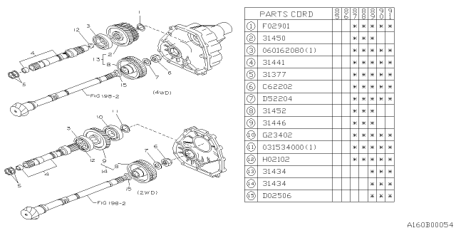 1987 Subaru XT Reduction Gear Diagram 3