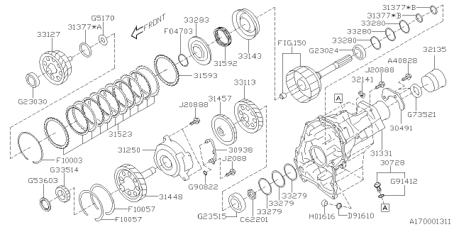 2020 Subaru Outback O Ring Diagram for 806914120