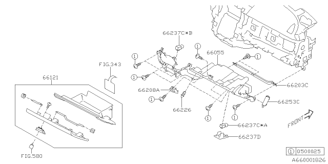 2020 Subaru Outback Panel Socket SIA Diagram for 66208AN02A
