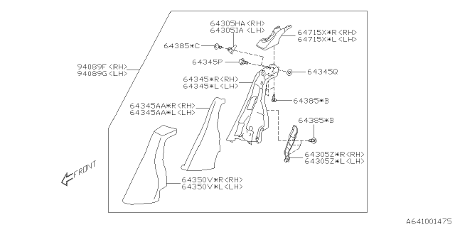2021 Subaru Legacy Rear Seat Diagram 6