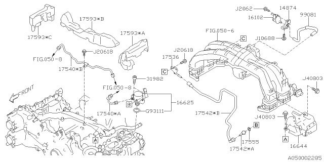 2021 Subaru Legacy Intake Manifold Diagram 3