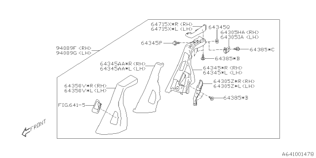 2021 Subaru Legacy Rear Seat Diagram 7