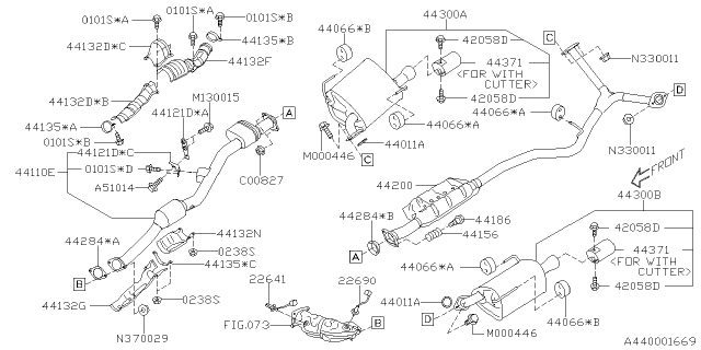 2020 Subaru Outback Gasket Diagram for 44011FL00A
