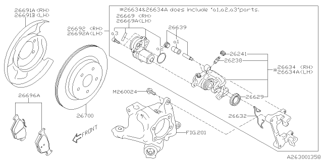 2021 Subaru Legacy Rear Brake Diagram