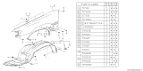 Diagram for 1992 Subaru Legacy Wheelhouse - 59120AA020