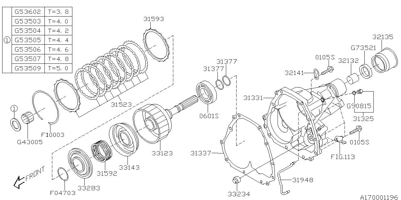 2010 Subaru Forester Automatic Transmission Transfer & Extension