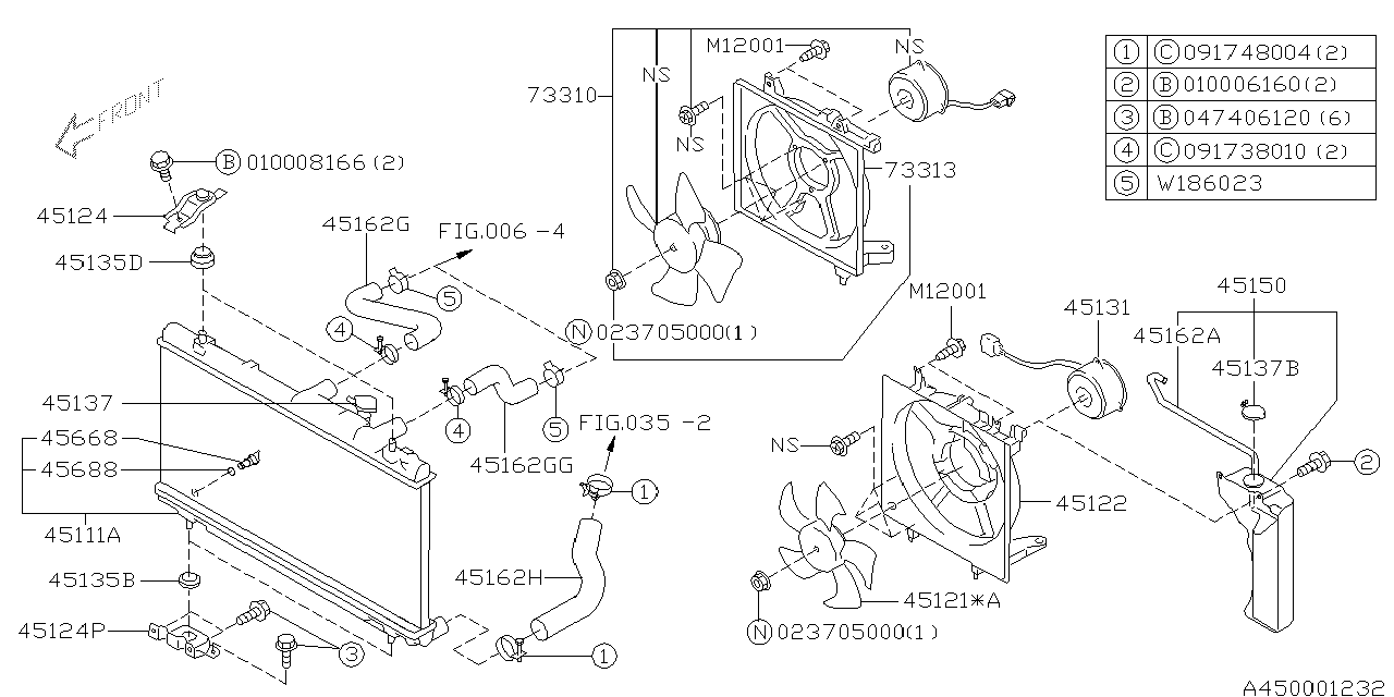 45150AE01A - Genuine Subaru TANK RESERVE