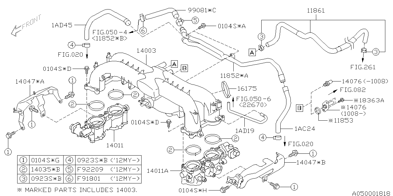 99071AD450 - Genuine Subaru HOSE VACUUM