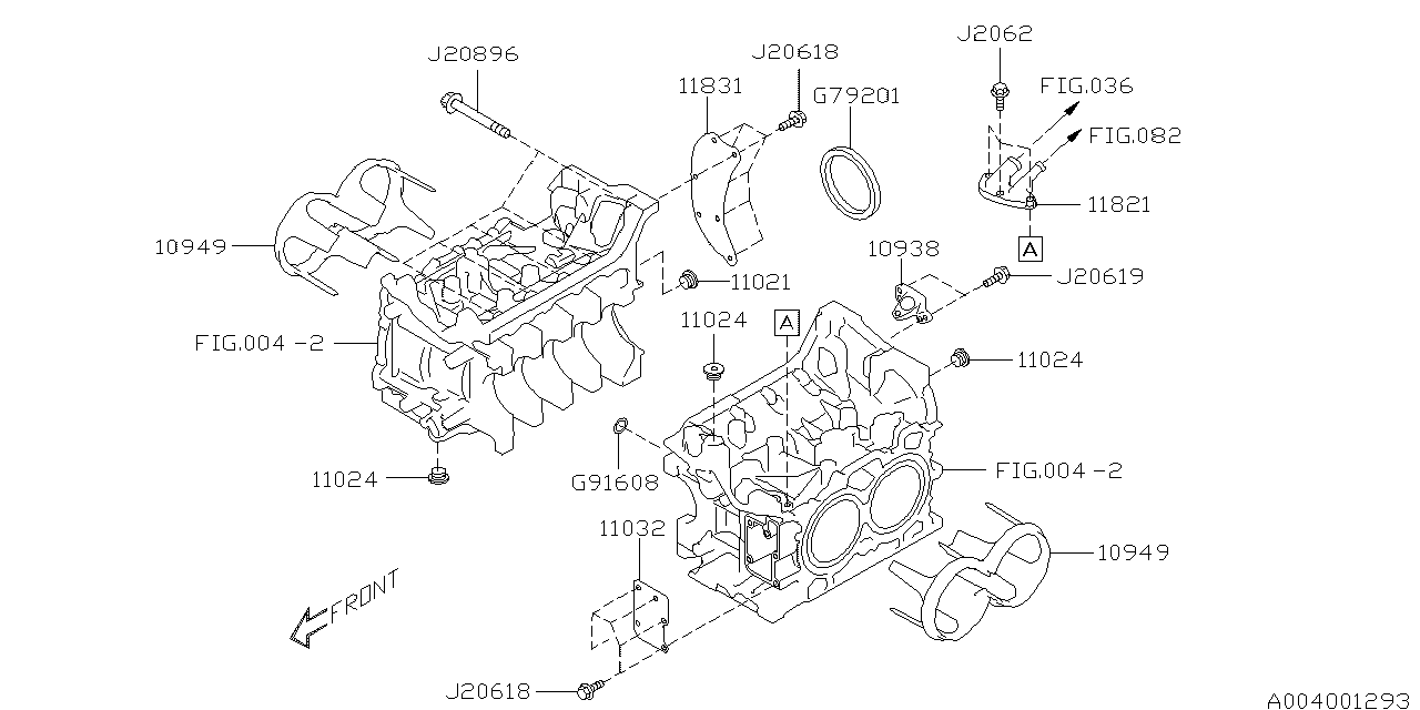 10949AA04A - Genuine Subaru SPACER-WTR JCKT