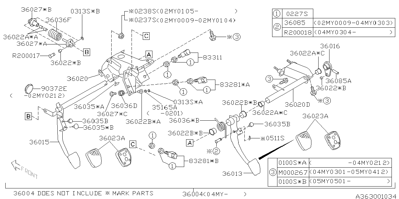 subaru pedal diagram shirt