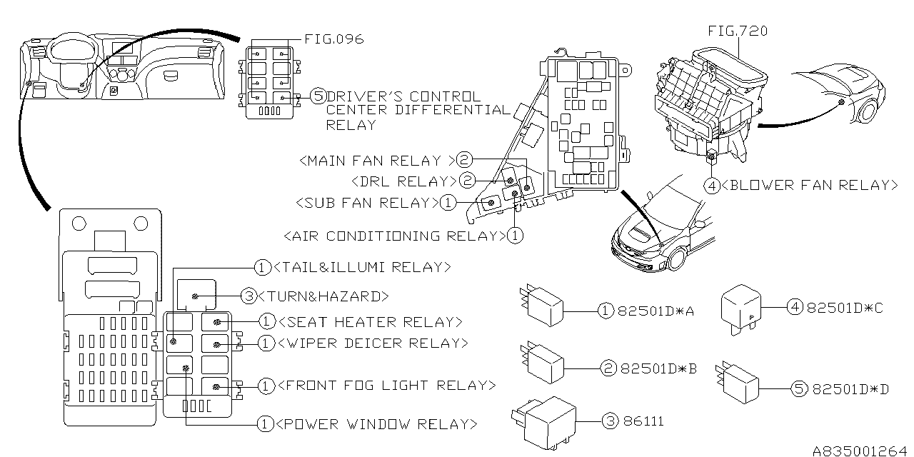 82501AG040 - Genuine Subaru RELAY