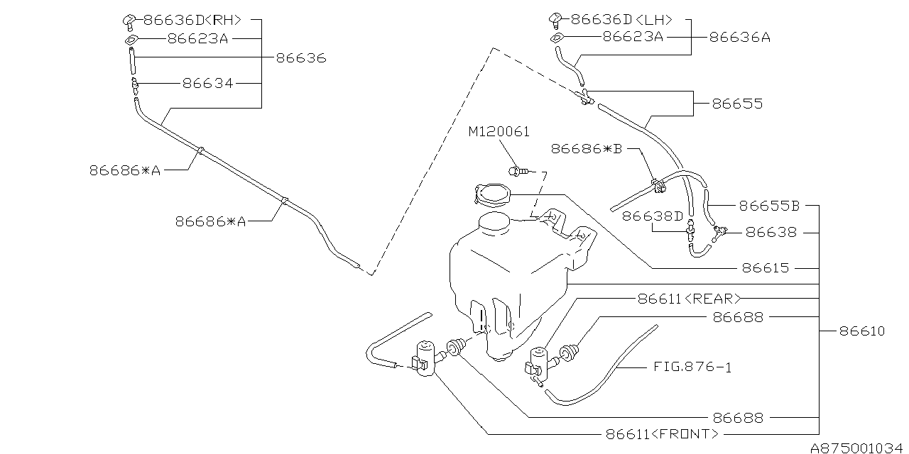 86655AC000 - Genuine Subaru HOSE