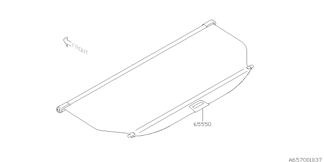 65550fe010ml Genuine Subaru Tonneau Cover Assy