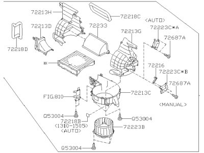 Subaru 72210FJ040 Blower Assembly