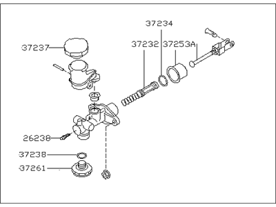 Subaru Baja Clutch Master Cylinder - 37230AE01A
