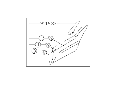 Subaru Outback Door Moldings - 91112AE28ANN