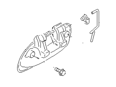 Subaru 61022AE10AGA Rear Door Handle Assembly, Outer Right