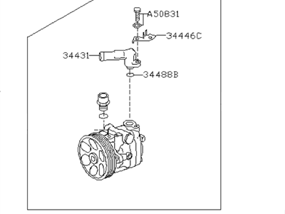 Subaru 34430AE04B Power Steering Pump Assembly