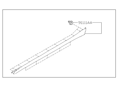 Subaru 91112FL100 GARNISH Side SILL RH