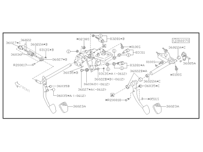 Subaru 36004AG080 Pedal Assembly Brake