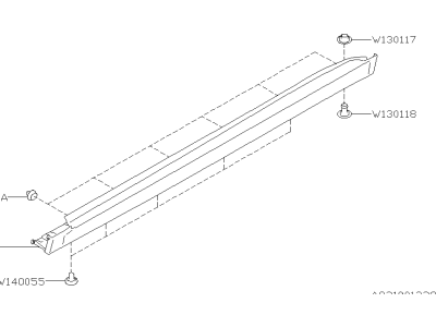 Subaru 96051AL02AV3 Side Spoiler Assembly Right